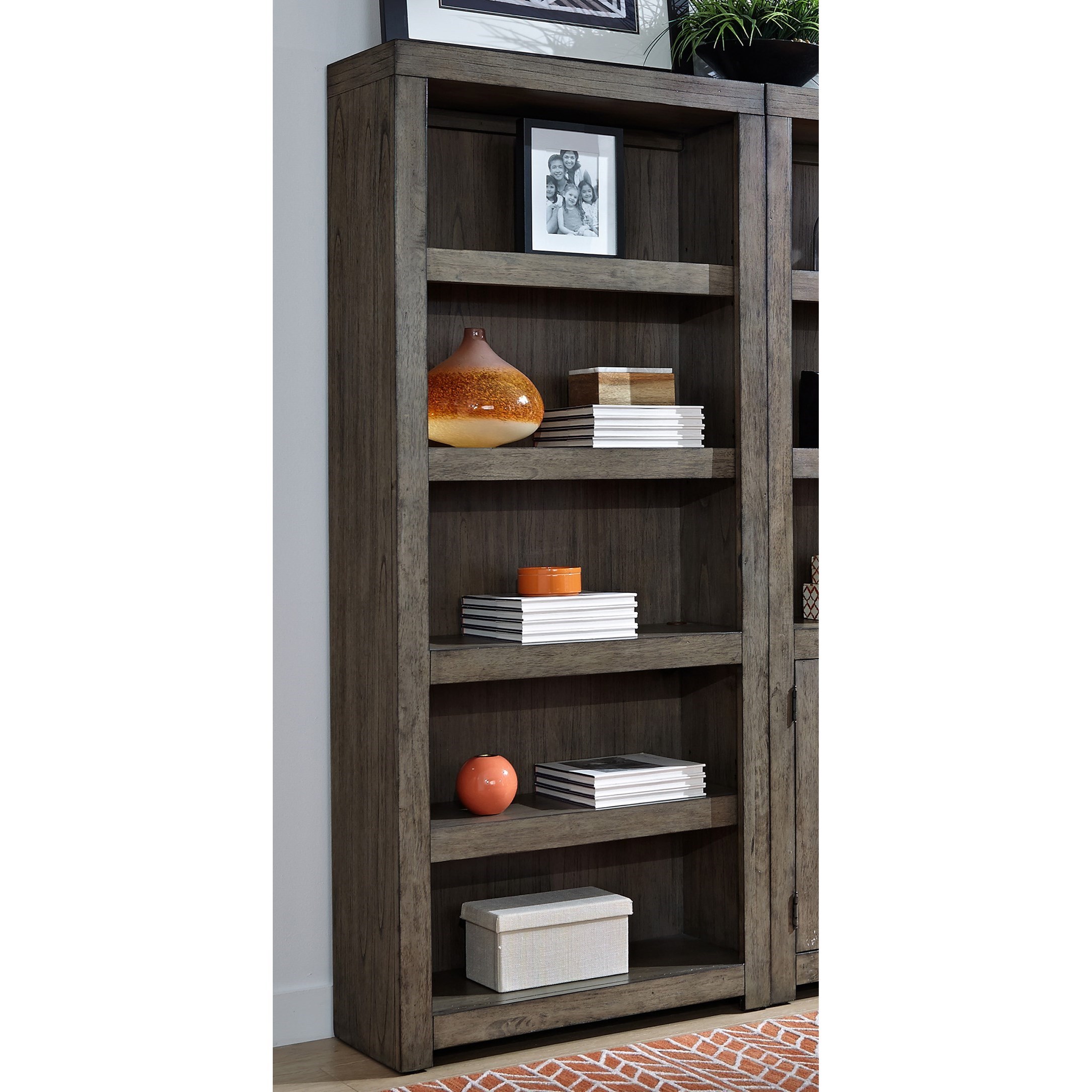 Modern open bookcase top